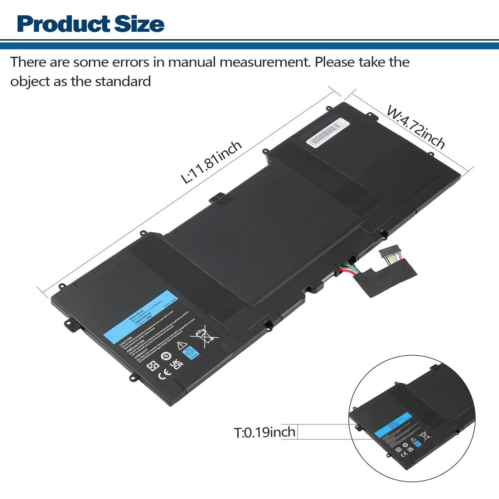 Amazon.com: A AMANDA 55Wh C4K9V Battery for Dell XPS 12 9Q33