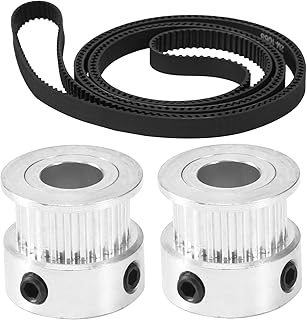 Erpmlyo Z-Axis GT2 Timing Belt Pulley Kit 24 Teeth Synchronous Wheel and 1068mm Belt for X5SA/X5SA /X5SA-2E 3D Printer Black, Silver 500095380A1