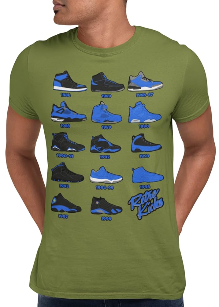 Shirt to Match Royal Black Jordan Retro 1 2 3 4 5 6 7 8 9 10 11 12 13  Sneakers, Men's Tee to Match Jordans : Clothing, Shoes \u0026 Jewelry -  Amazon.com