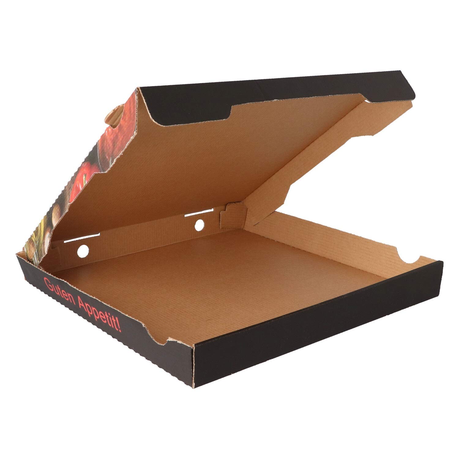 Nette 100 Pizzakartons Francia Herz, FSC®-zertifiziert (29x29x4cm)