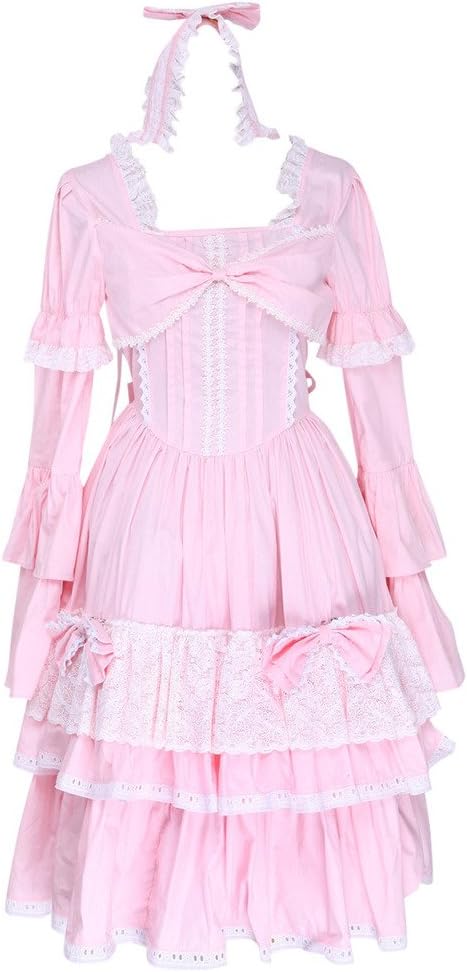 Hugme Black Cotton Gothic Lolita Dress