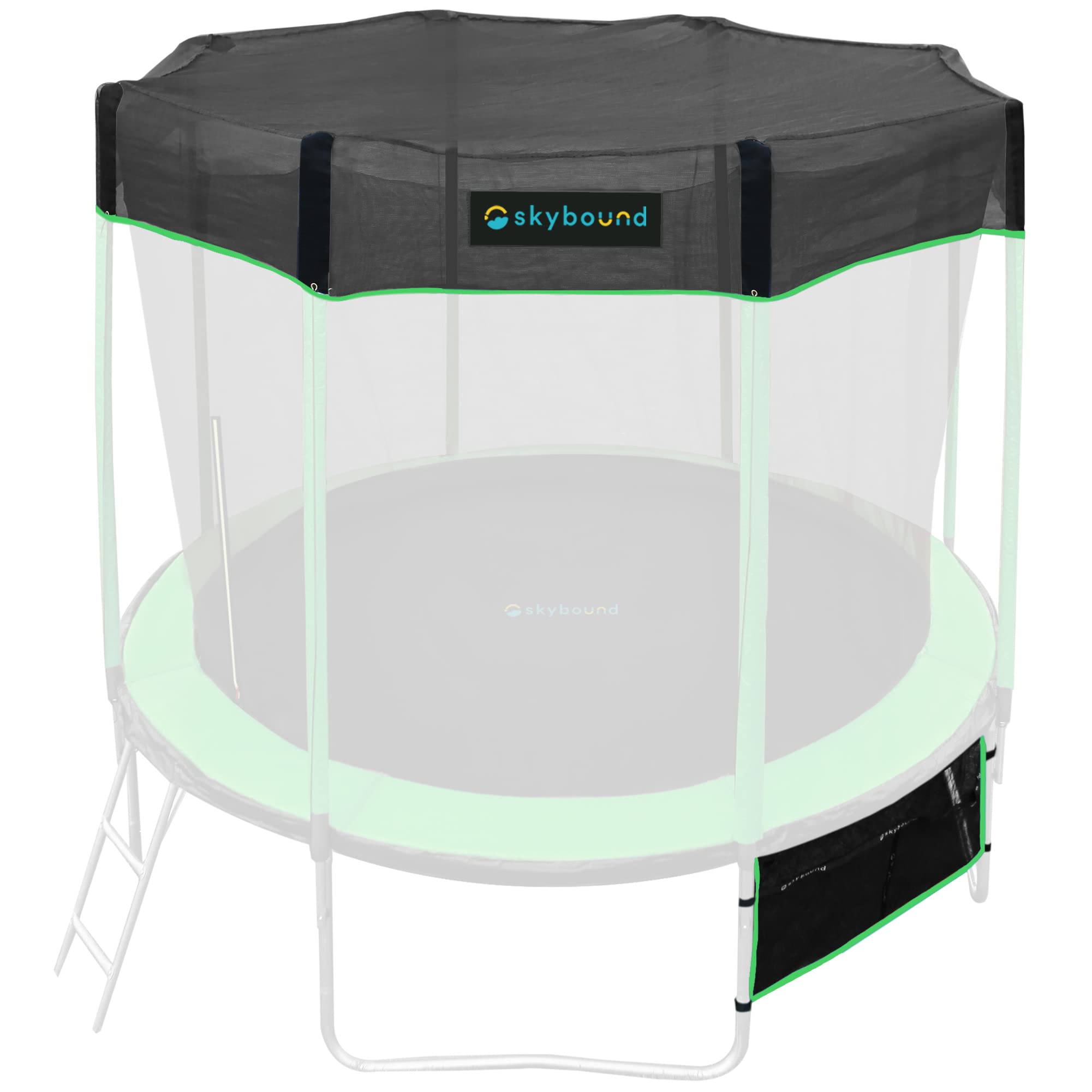 SkyBound Recreational Trampoline Cover - Round Outdoor Trampoline - Heavy Duty Sun Shade Covers for Straight-Pole Round Trampolines - Only Includes Top Cover and Shoe Bag