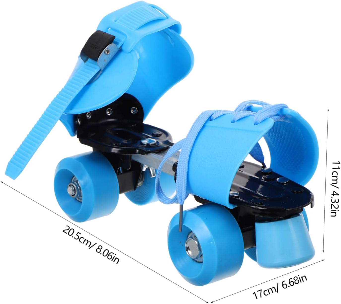 Toyvian 1pair Adjustable Boy Girl Roller Skates for Boy Girl Simple Design Double Row Wheels for Enhanced Control and Stability for Outdoor Skating Ages