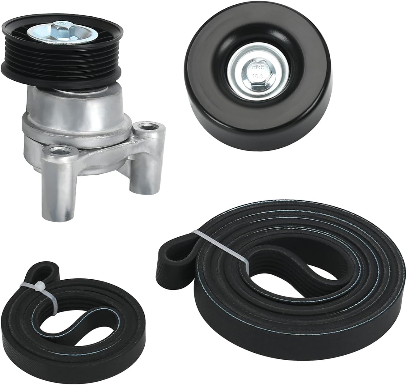 39083 Drive Belt Tensioner Pulley Assembly Kit Compatible with Chevy Silverado 1500 Avalanche Tahoe 2009-2013 Fit for GMC Sierra 1500 Yukon 2010-1013 Fit for Hummer H2 H3 2009, 6.2L/6.0L/5.3L/4.8L V8