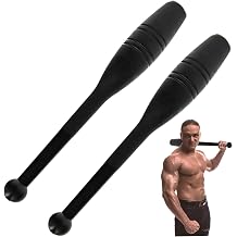 Indian Clubs, 2LB Heavy Duty Plastic Macebell, 16.1x1.6" Reusable Weighted Workout Bar for Strength Training Rehabilitation Improves Grip Full Body Workout