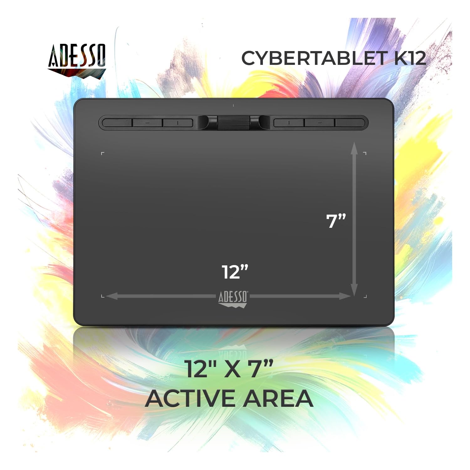 ADESSO 12IN X 7IN Tableta Dibujo Wide Screen Graphic