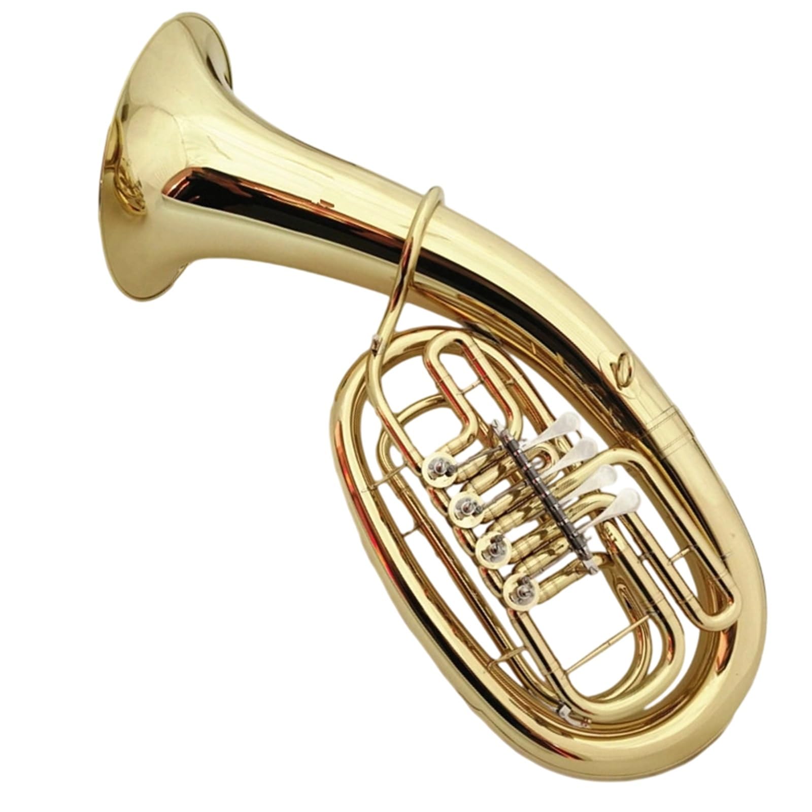 Kit Deuphonium Euphonium À Quatre Touches Instrument Cuivres Occidental Si Bémol Doré Pour Débutant