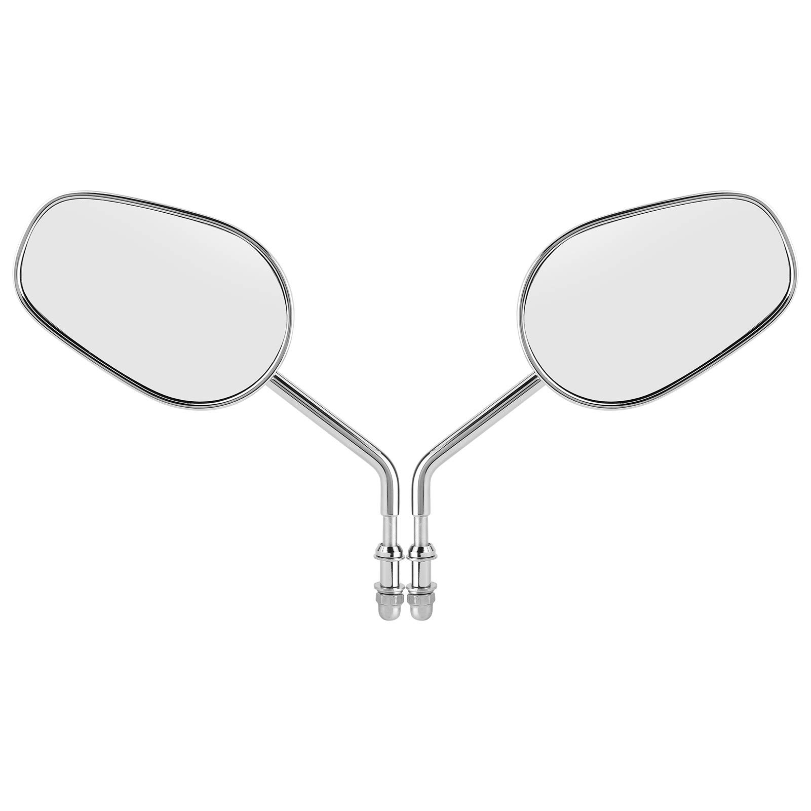 Lusterka wsteczne motocykla Trwałe, szerokokątne, regulowane lusterka na końcu kierownicy dla Touring Glide Fatboy 883 1200 Srebrne aluminium Szkło Para obrotu o 360 stopni