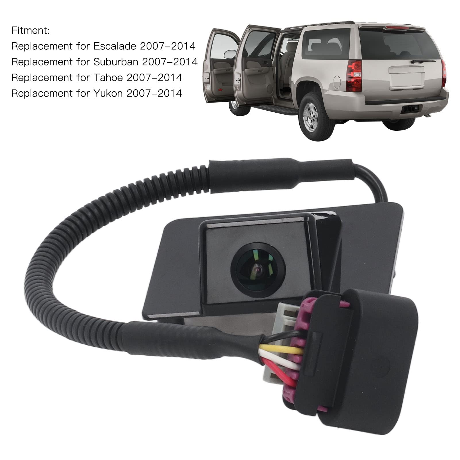 AMONIDA Kamera Cofania Wyraźna rozdzielczość Zamiennik dla Podmiejskiej Tahoe Bezpośrednia Instalacja Pasuje do Escalade Yukon 2007-2014