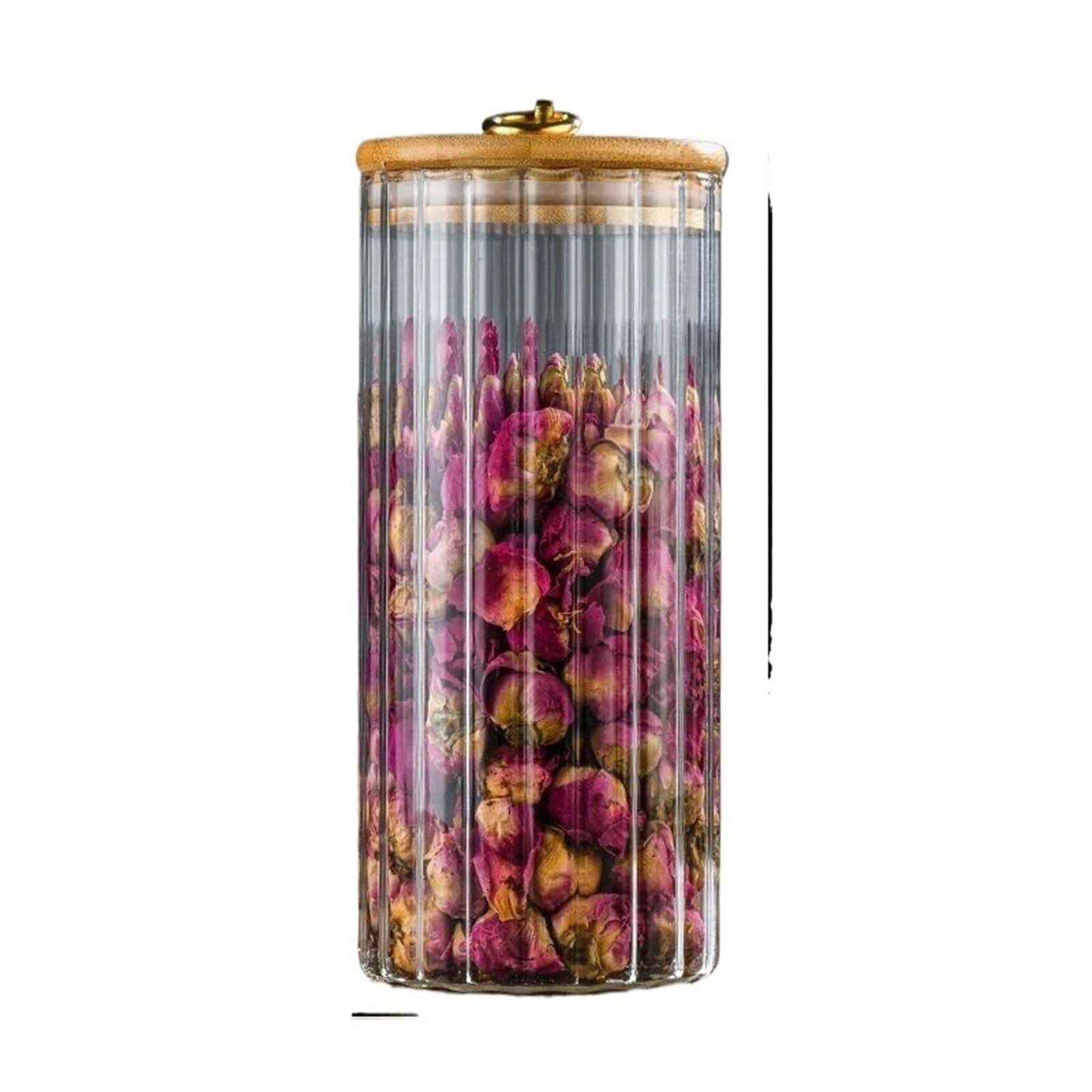 ZNJAMN 1pcs Glass Food Jar With Sealed Lid Kitchen Pantry Grains Storage Bottle Jars Canister for Pickling(1150ml)