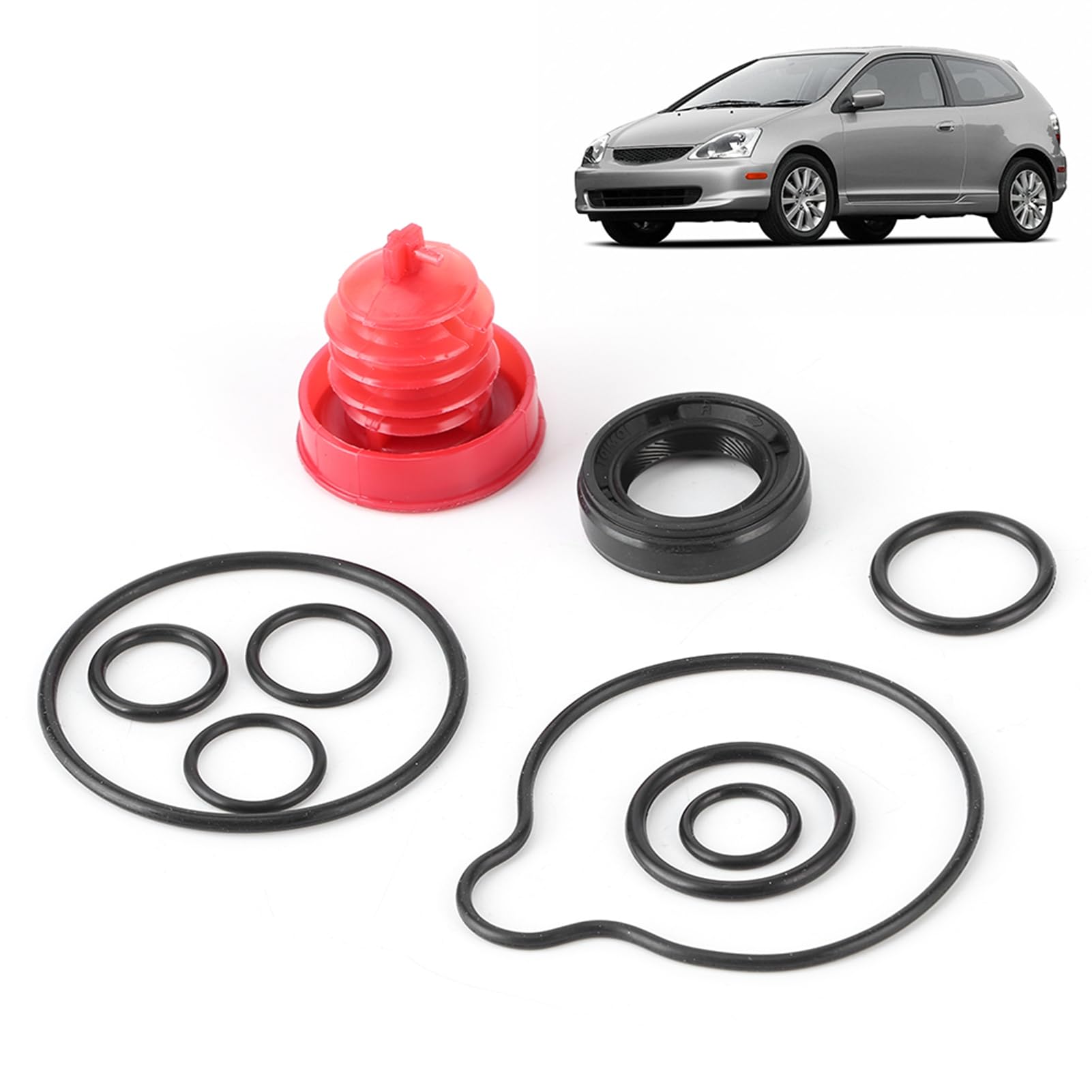 Generic Kit de Junta Tórica de Resellado de Bomba de Dirección Asistida Apto para 1998-2007, 10 Piezas/juego de Sellos de Goma de Precisión Aptos para Modelos /