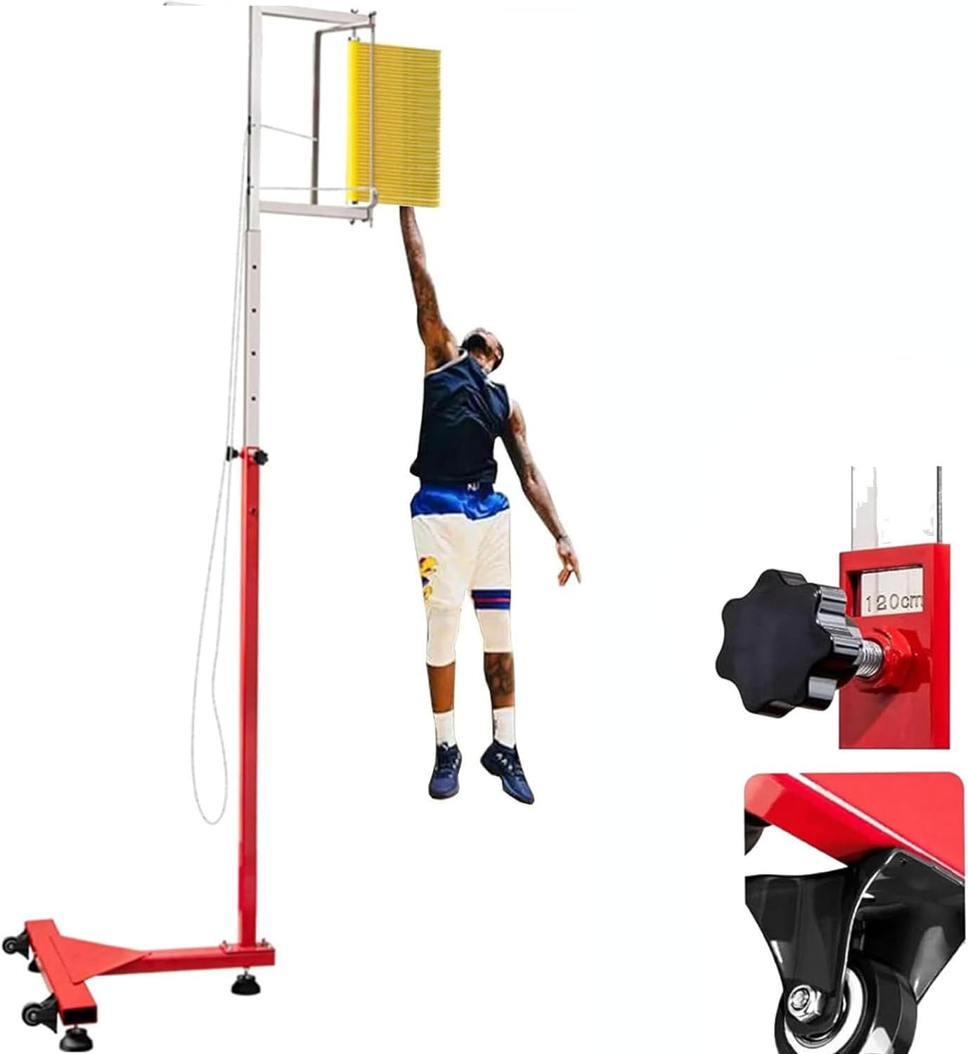 Jump Tester Equipment，Vertical Jump TesterVertical Jump Measurement Basketball Vertical Jump Tester Fitness Training Sport Challenger Physical Training Vertical Jump Tester- Reset Draw Cord