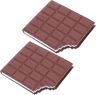2Pcs Chocolate Scented Memo Pad - Realistic Chocolate Shaped Notebook Creative for Office School & Home