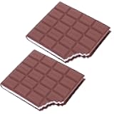 2Pcs Chocolate Scented Memo Pad - Realistic Chocolate Shaped Notebook Creative for Office School & Home