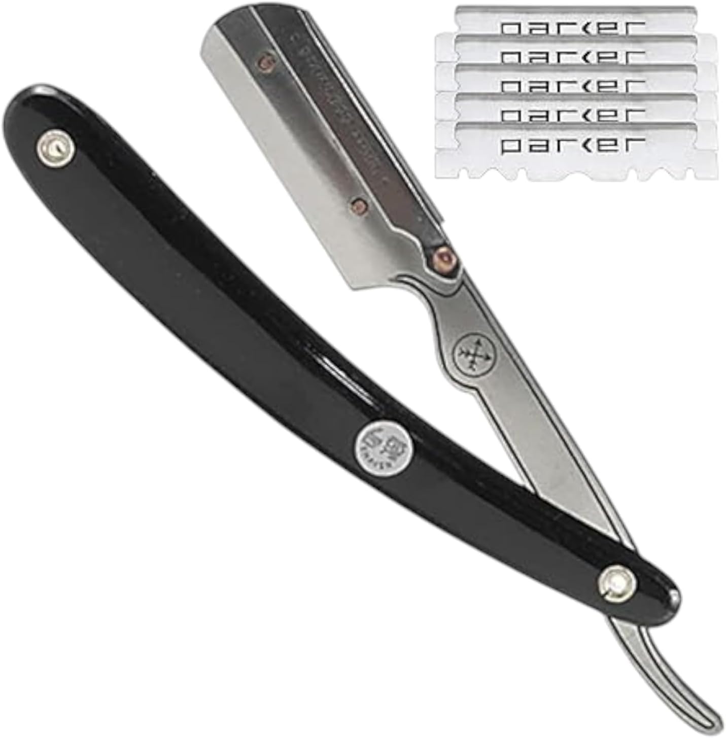 SRB Straight Edge Barber and 5 Shark Stainless Blades