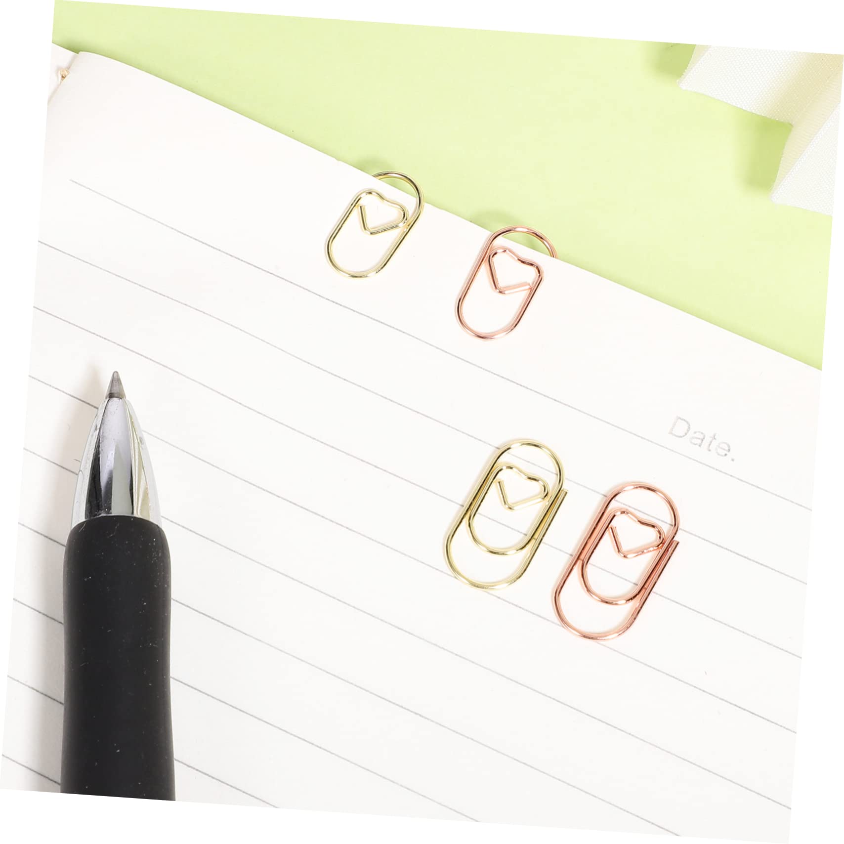 STOBOK 800stücke Herzförmige Büroklammern Love Paper Clips Für Notizen Lesezeichen Und Scrapbooking Dekorative Clips Und Roségold Für Büro Und Schule
