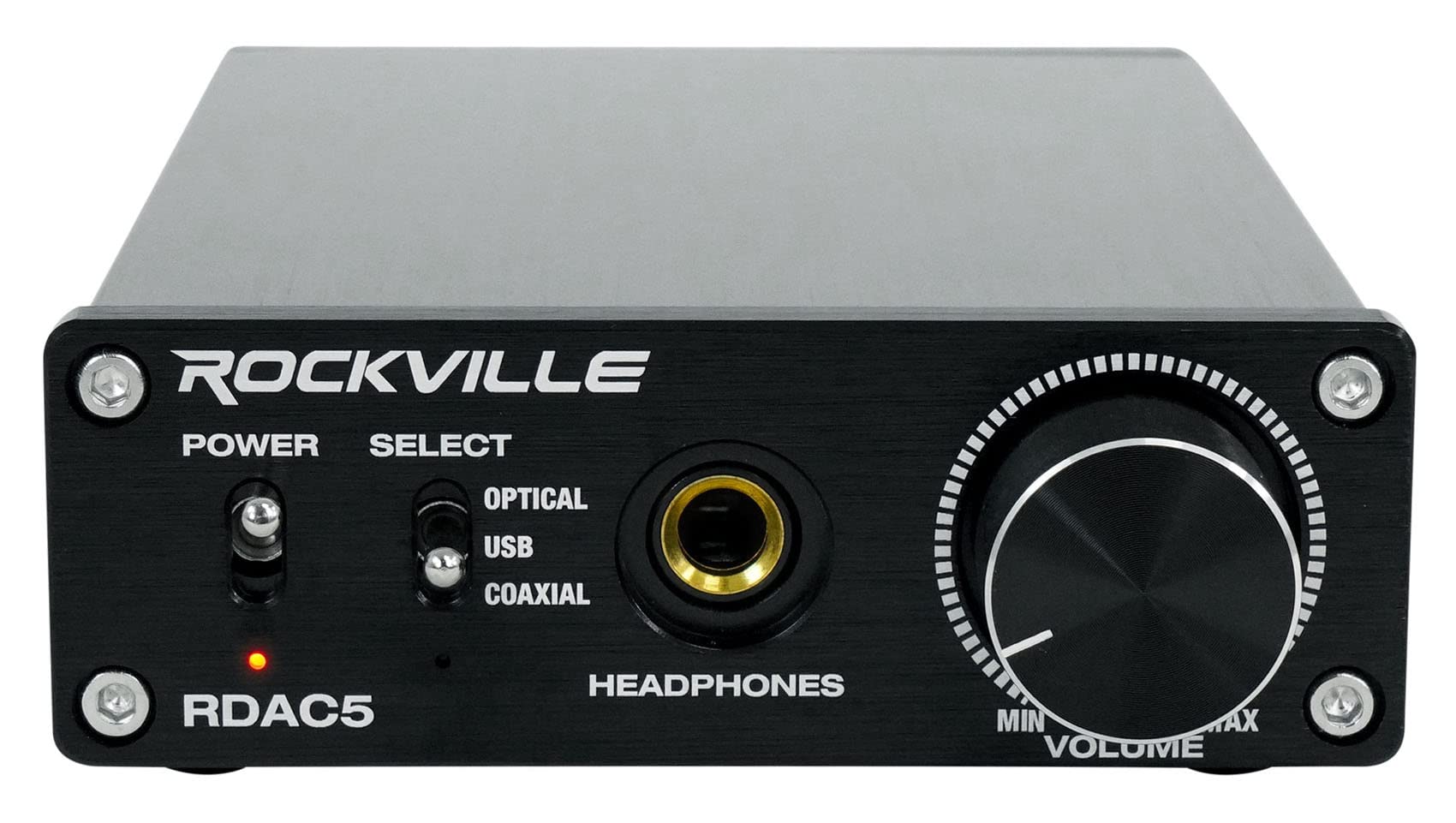 Rockville RDAC5B DAC convertitore digitale ad analogico USB/ottico/RCA/amplificatore per cuffie