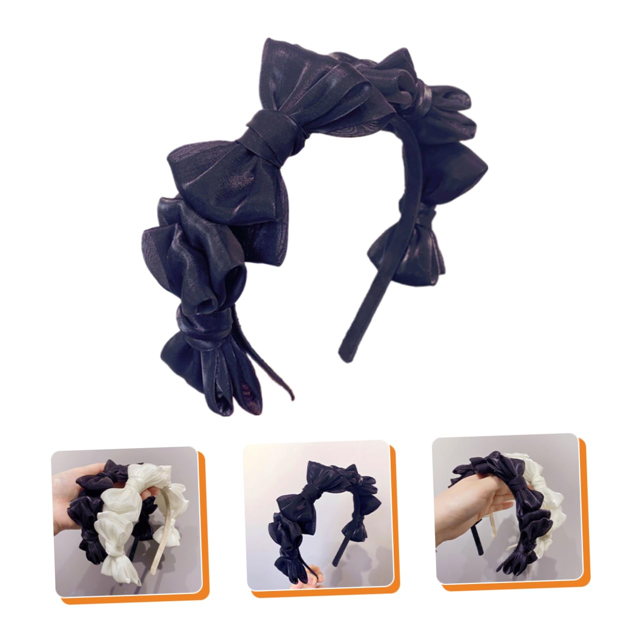 MAGICLULU 5 Pezzi Di Fasce Per Con Fiocco Di Per Donne Set Di Fasce Con Fiocco Copricapo Alla Moda Per Donne Per Cerimonie Cosplay