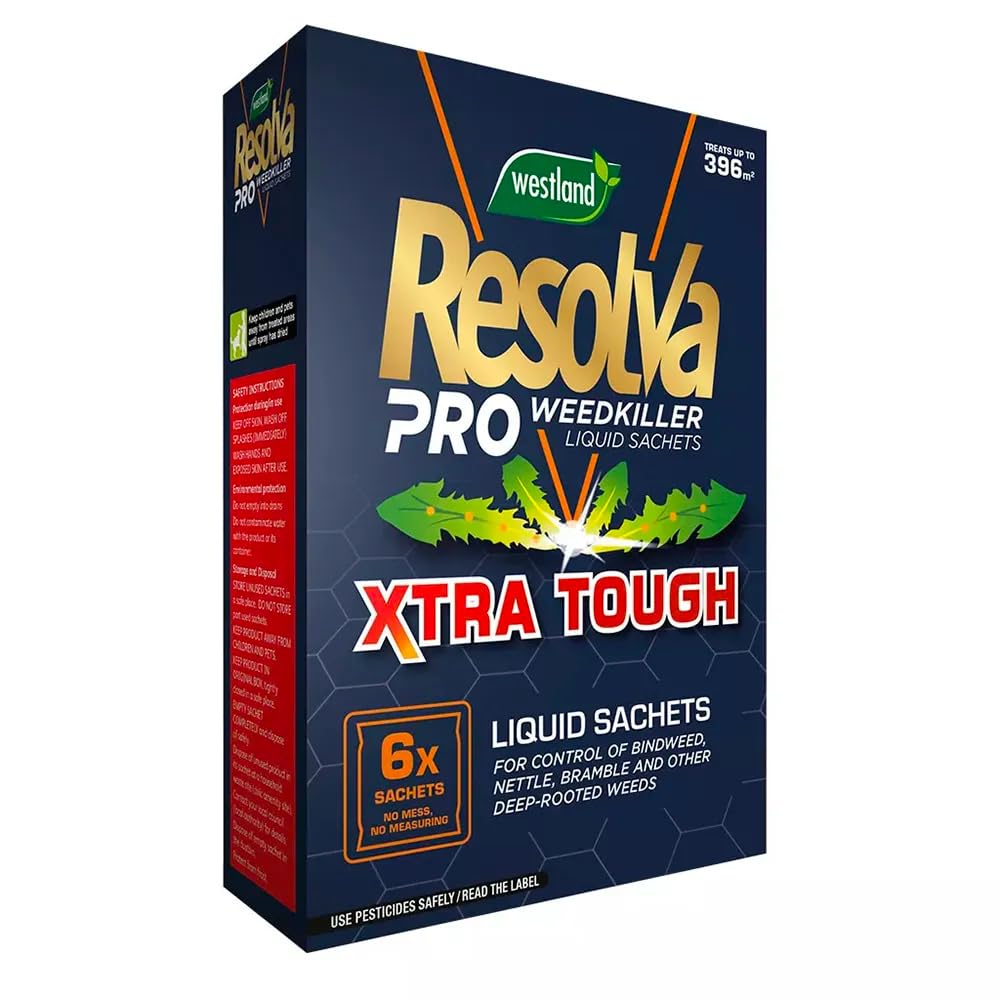 Resolva 20300520 Pro Weed Killer Liquid Sachets Xtra Tough 6 x 100ml, Natural