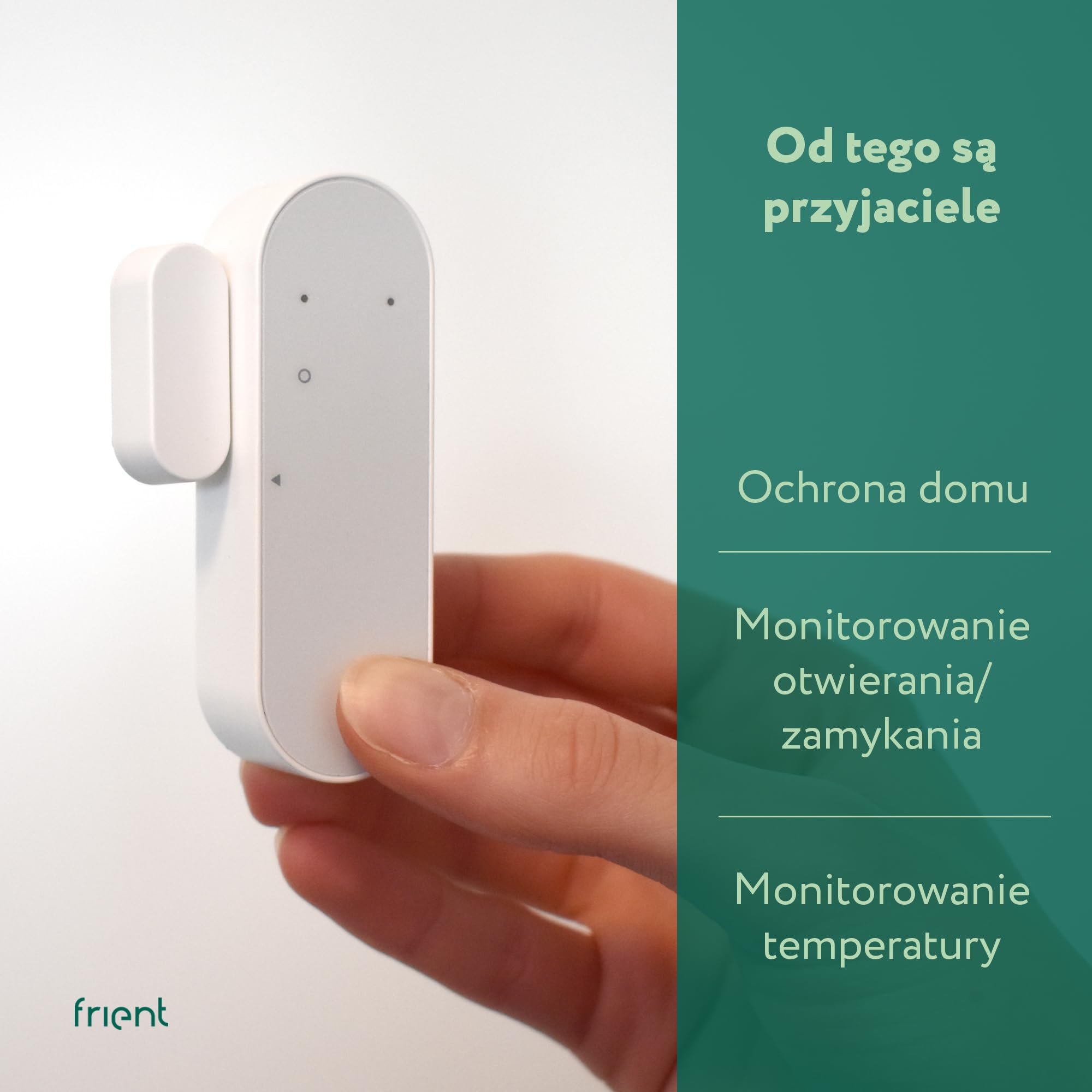 frient Entry Sensor 2 Pro | Czujnik drzwi i okien | Czujnik magnetyczny | Wykrywanie temperatury | Zigbee | Działa z Homey, Home Assistant i SmartThings