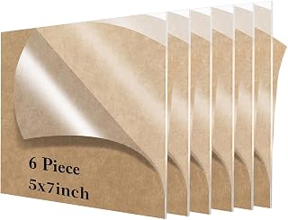 6 Pieces 5x7 Acrylic Sheet Blank Acrylic Signs, 1/8 inch Thick Acrylic Sheet Perfect for Wedding Table Numbers, Acrylic Table Signs, Engrave, Calligraphy and Painting…
