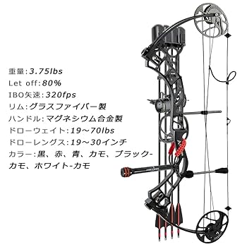 Amazon.co.jp: ZSHJGJR コンパウンドボウ アーチェリー 弓 弓矢