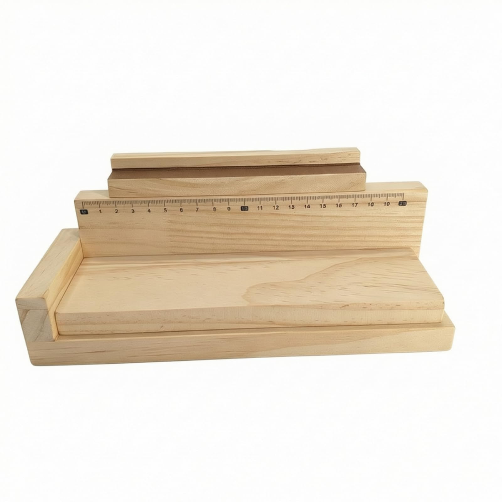 HGZLQKD Manual Labeling Bracket Labeling Stand Labeling Jig Labeling Tool with Ruler Solid Wood Stable Reduces Errors and Saves Time Suitable for Batch tasks, Small Manual Labeling Bracket