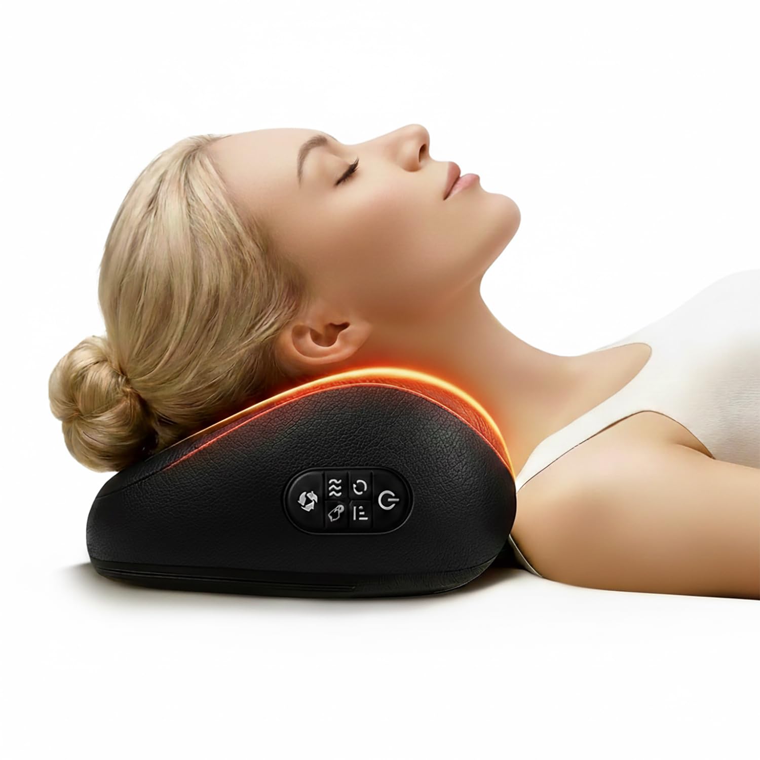 Photo 1 of Ynticca Shiatsu Neck Massager Pillow with Heat, 20 Nodes Deep Tissue Kneading Massage for Pain Relief, Back Shoulder Relaxation, Electric Cervical Support Pillow, Ideal Wellness Gift for Men Women