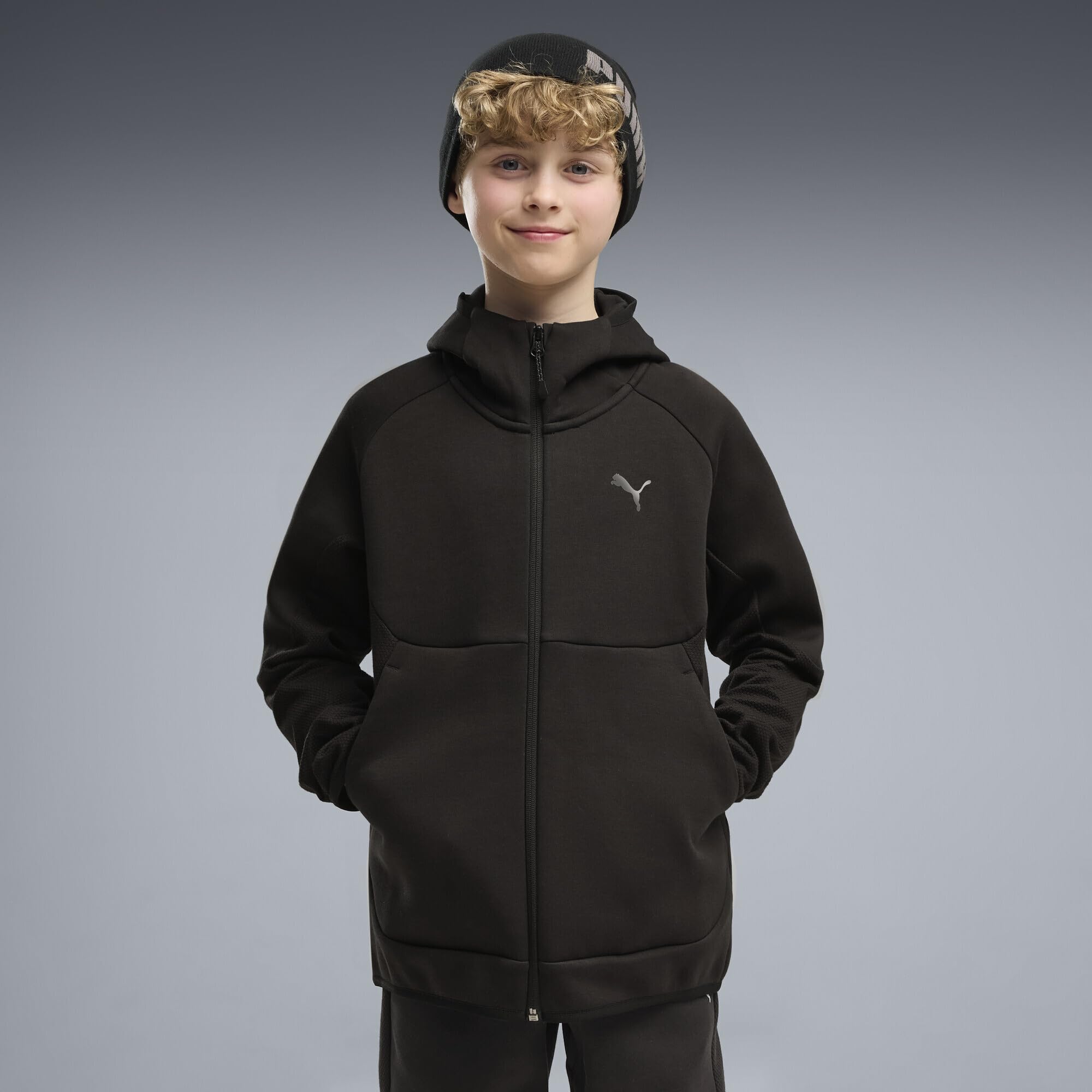 PUMA Felpa con Cappuccio e Zip PUMATECH Elevated per Ragazzi