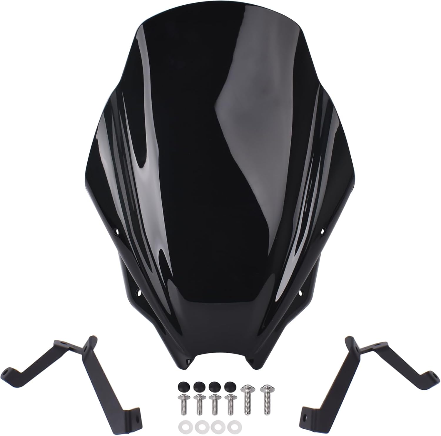 GSX8S Windscreen with Mount Bracket, Motorcycle Windscreen Front Flyscreen Compatible with SU&ZU&KI GS X8S Accessories 2023 2024 GSX-8S Wind Screen Sports Visor (Black Smoke)