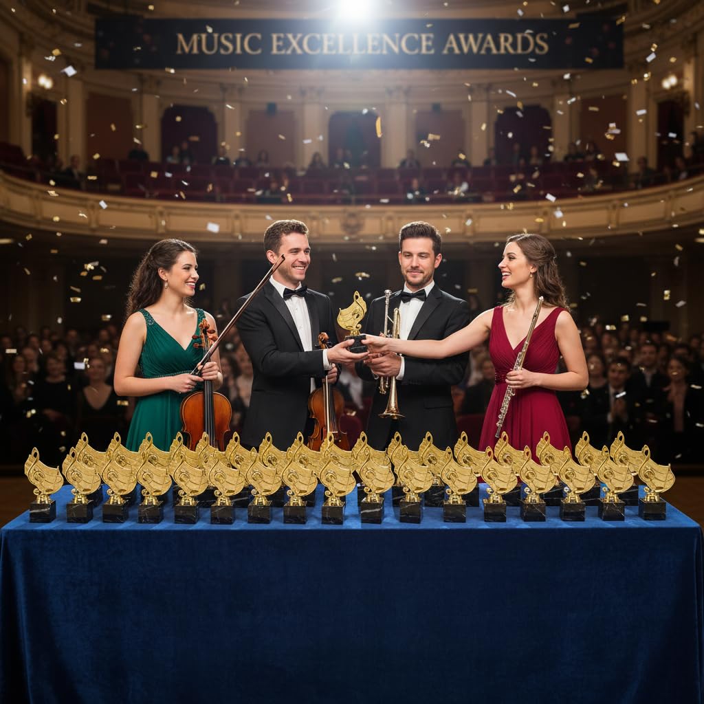 Generico Trofeo Canto Musica – Coppa Premiazione per Concorsi Musicali, FantaSanremo, Gare di Canto, Scuole di Musica ed Eventi – Premio Artistico Elegante