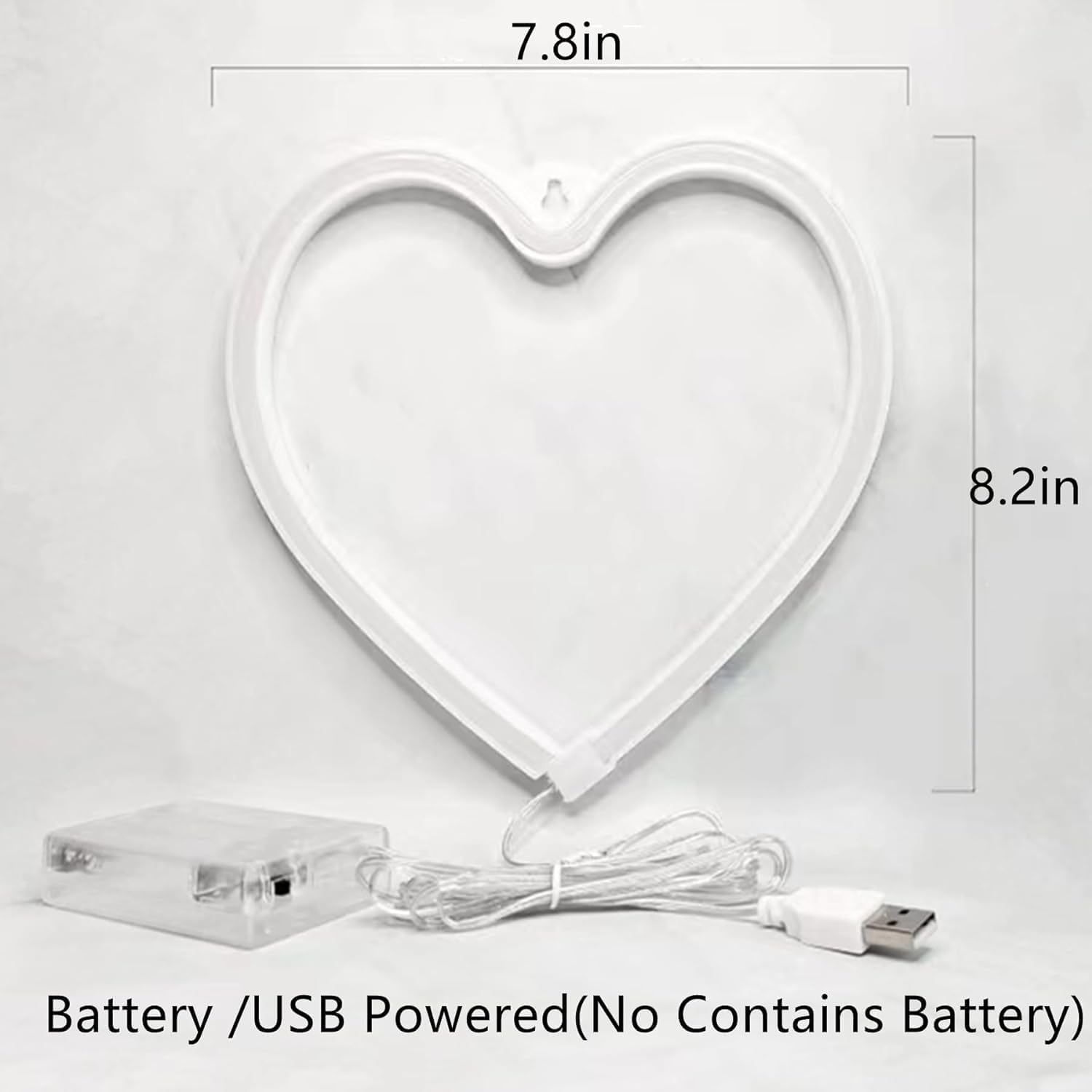 Segno del Heart Led 2 pezzi,Lampada al neon a forma di cuore d'amore di San Valentino alimentata a batteria per Matrimonio Decorazione della parete della stanza delle donne della ragazza(Rossa)