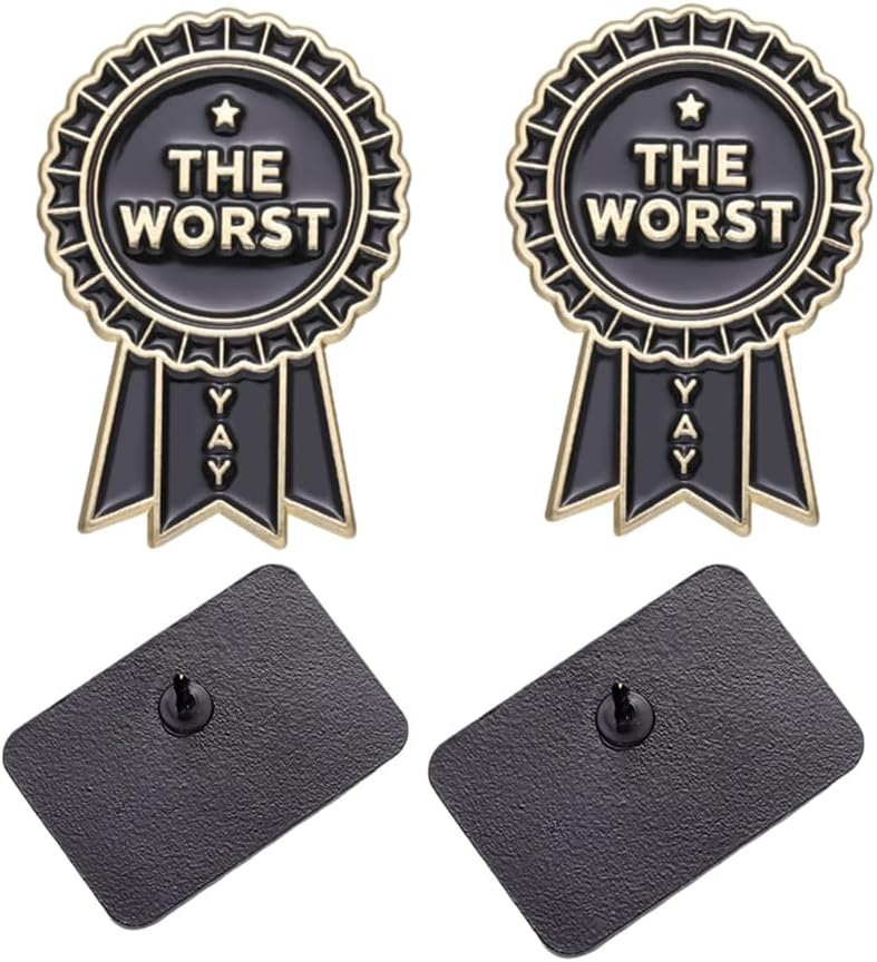 The Worst Yay Brooch Pins Badge for Women Men Clothing Bags Jackets Hat Accessory Decoration 2 Pcs image 4