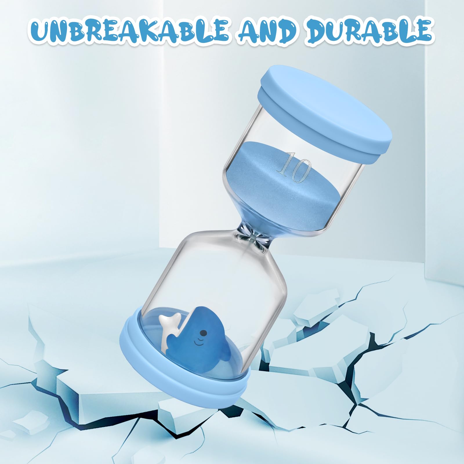 Clessidra Timer 10 Minuti A Forma Di Delfino | Per Bambini, Cucina E Sport | PVC Colorato - Foto 2