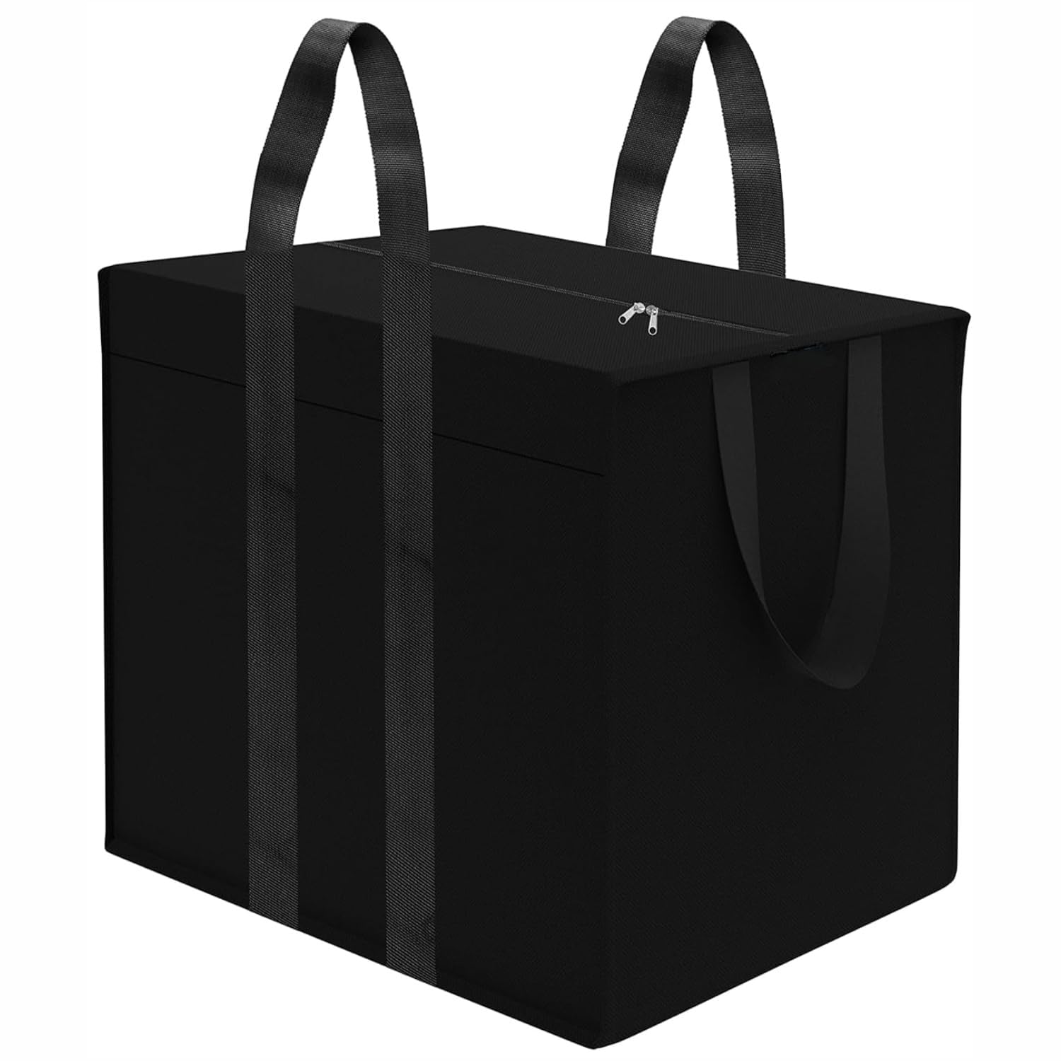 85 Liters 1 Pc Nylon Storage Bag for Clothes/Moisture Proof Clothes Storage Bags with Zipper & Handle/Multi-Purpose Underbed Storage Bag/Storage Organizer for Blanket/Bedsheet/Toy - (Black)-image-9