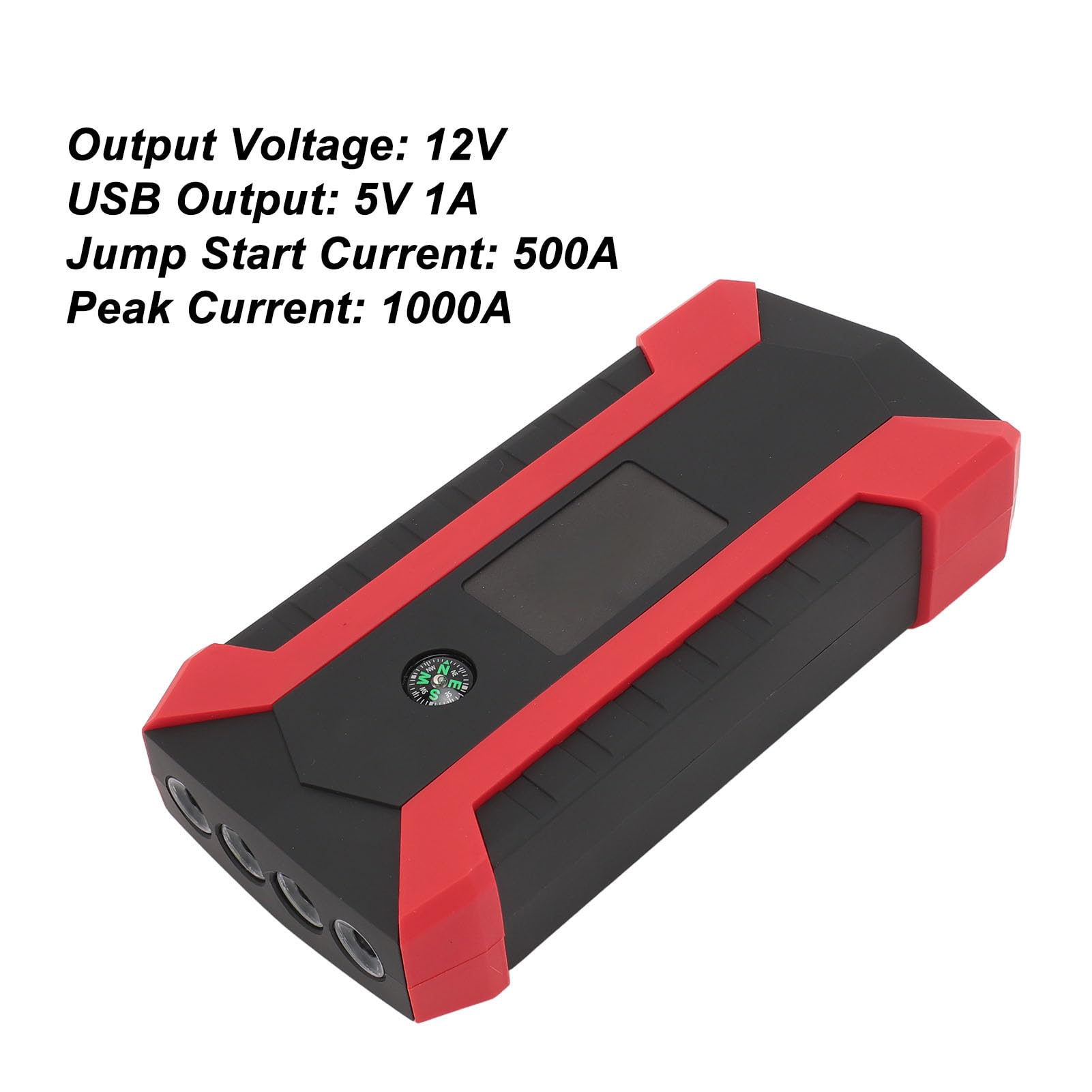 Starthilfe, 1000A 12V Tragbare Autobatterie-Starthilfe mit LED-Taschenlampe, Jump-Box mit Überbrückungskabeln, Typ-C-Schnellladebatterie-Jumper für Bis zu 7 L und 5,5 L