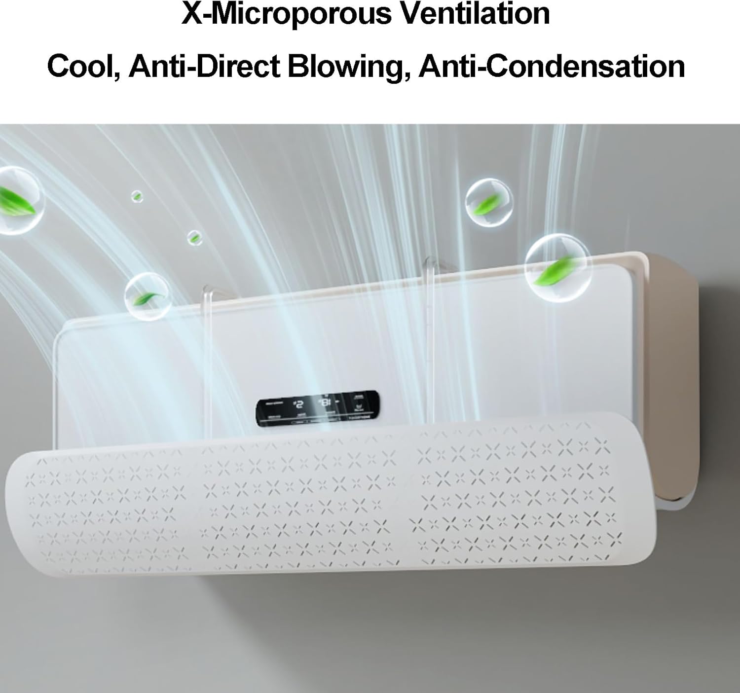 Air Conditioner Deflector Air Vent Deflector for Split Wall-Mounted AC Vent Hanging Angle Adjustable Prevent Direct Blowing(White)