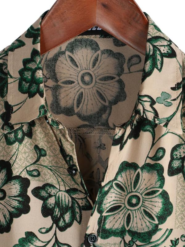 Image of Men's Multi-Coloured Floral Printed Shirt for man | Half Sleeve Cotton Shirt for Men | Summer Shirts for Men