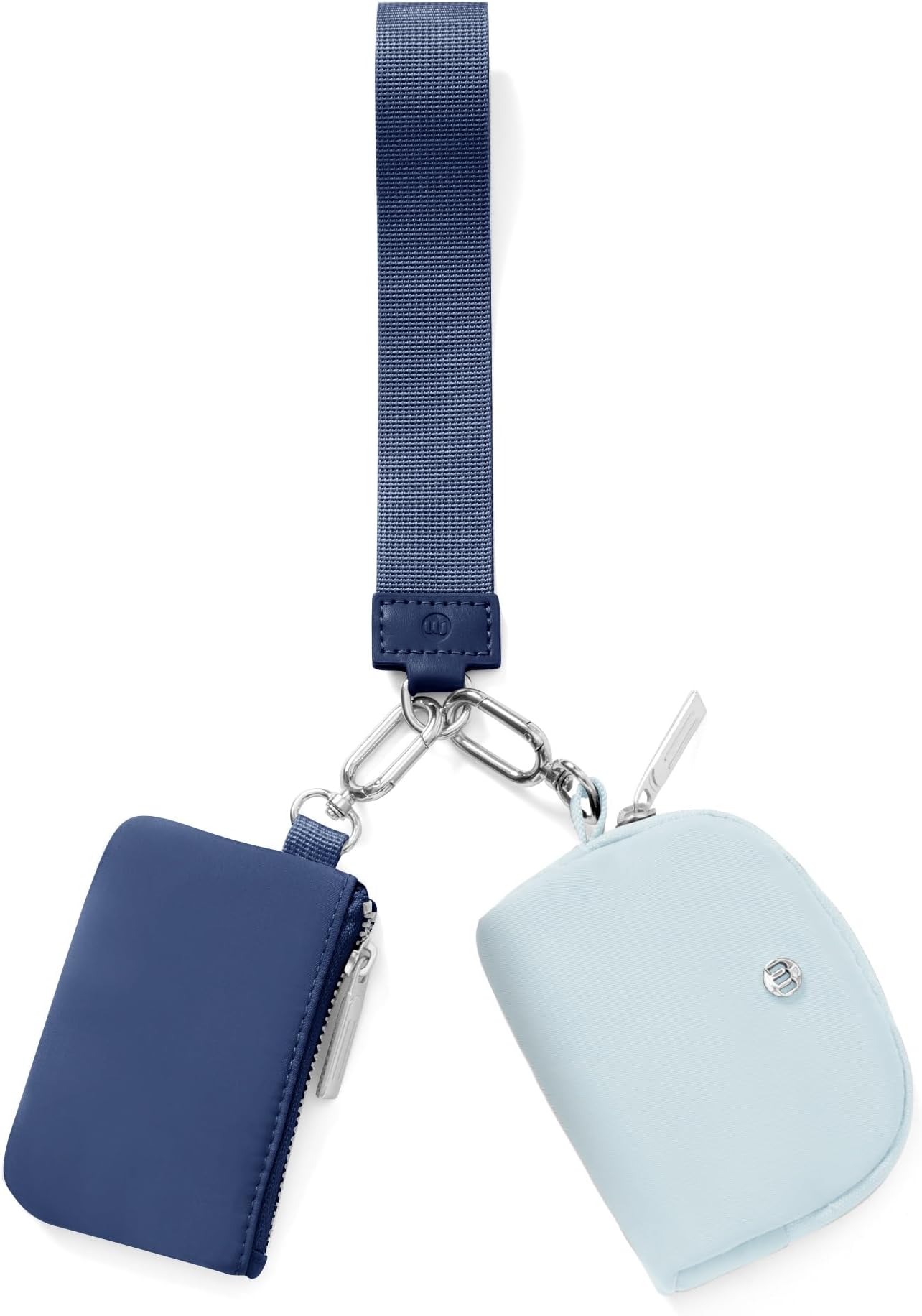 Mini Zip Around Wristlet Wallets for Women -KeyChain Wallet with Detachable Dual Pouch Wristlet -Key Chain Coin Purse Small Wallets