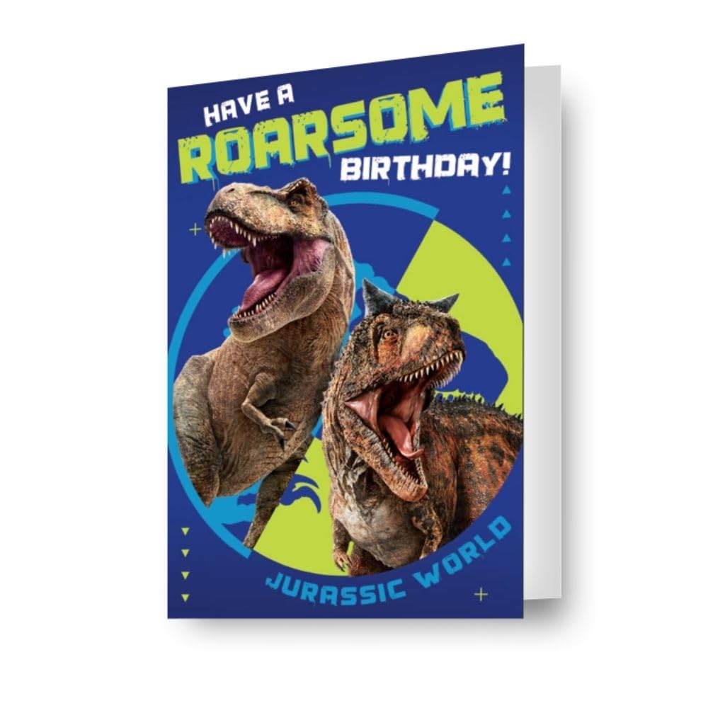 Jurassic World Birthday Card 3D-Effect Lenticular A Fantastic Card For All Occasions