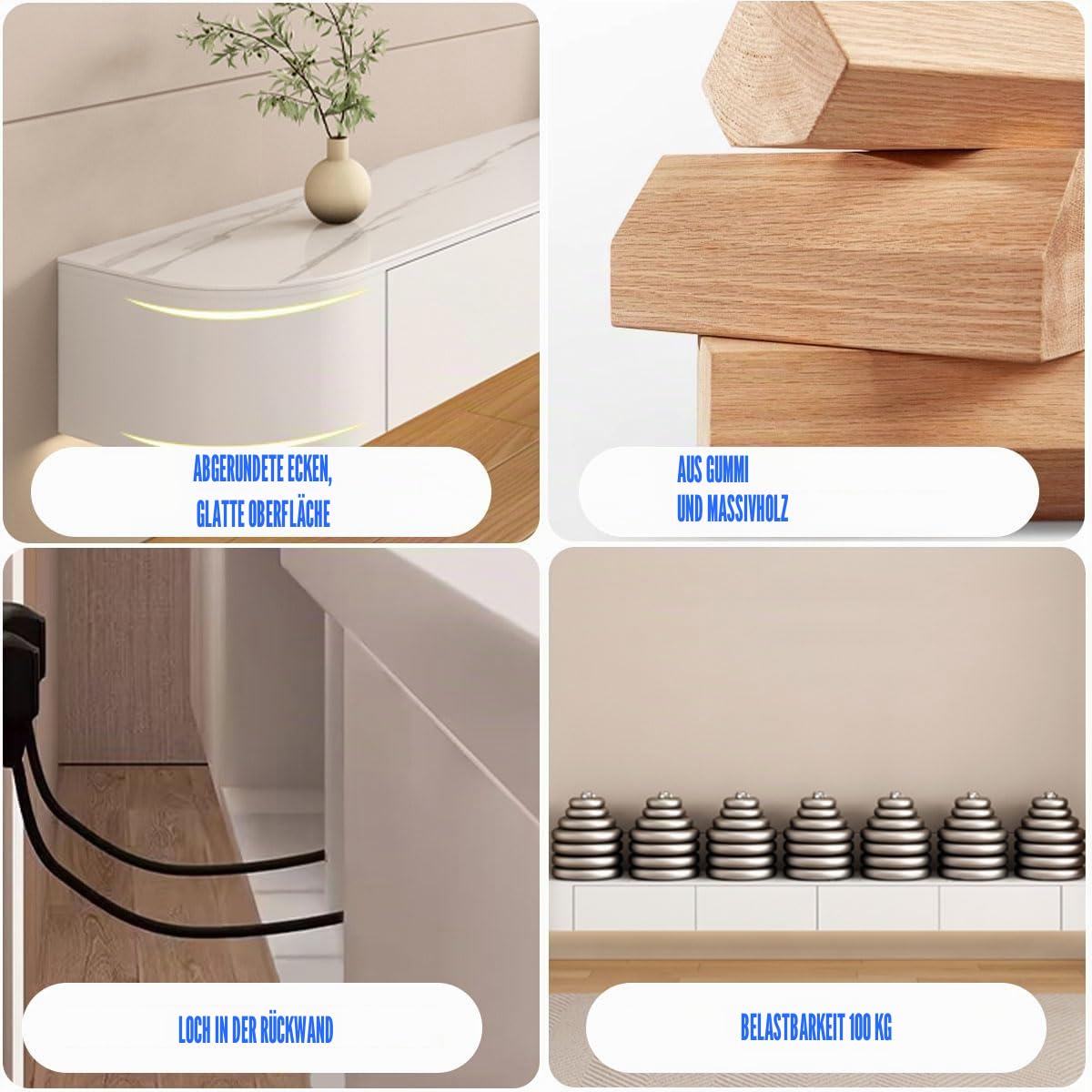 zaqiming TV Schrank Hängend TV Lowboard mit 2 Schubladen Fernsehschrank für das Wohnzimmer und Schlafzimmer,Größen und Farben erhältlich