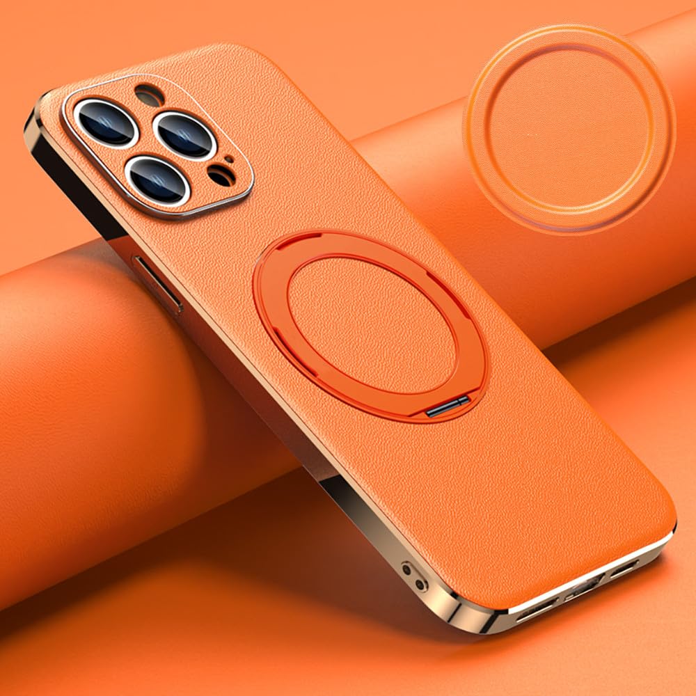 Protection d'objectif de luxe pour iPhone 15 Pro étui cuir compatible aimant - 6