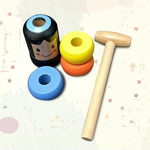 Miniatura 6 de Juguete mágico de madera irrompible para hombre, duradero, inmortal Daruma, juguete mágico de madera, juguetes únicos de Daruma para Navidad,