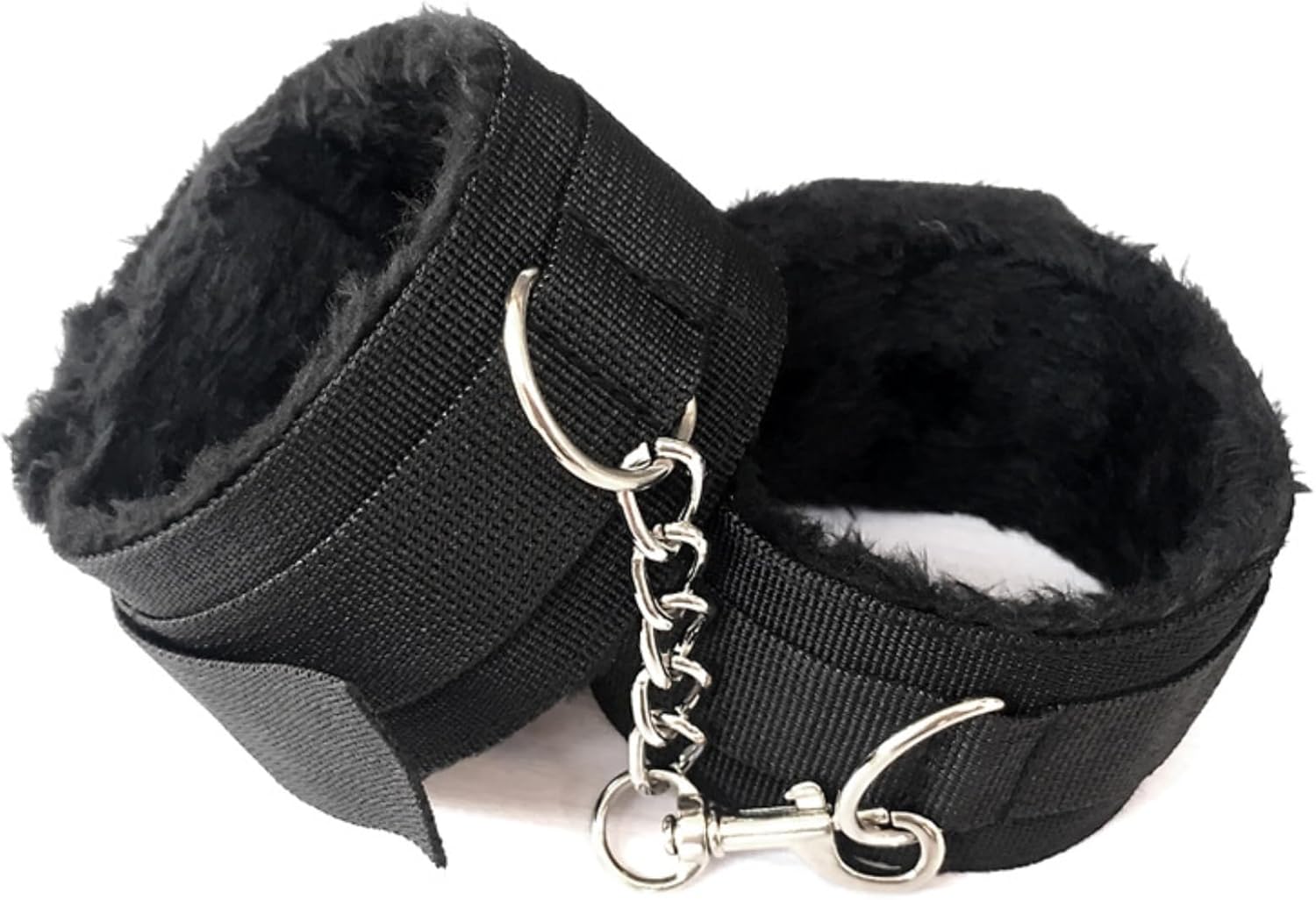 Premium Plush Webbing 16 Piece Set, Couples Bedroom Erotic Combo Set 16 Piece Set (Black)