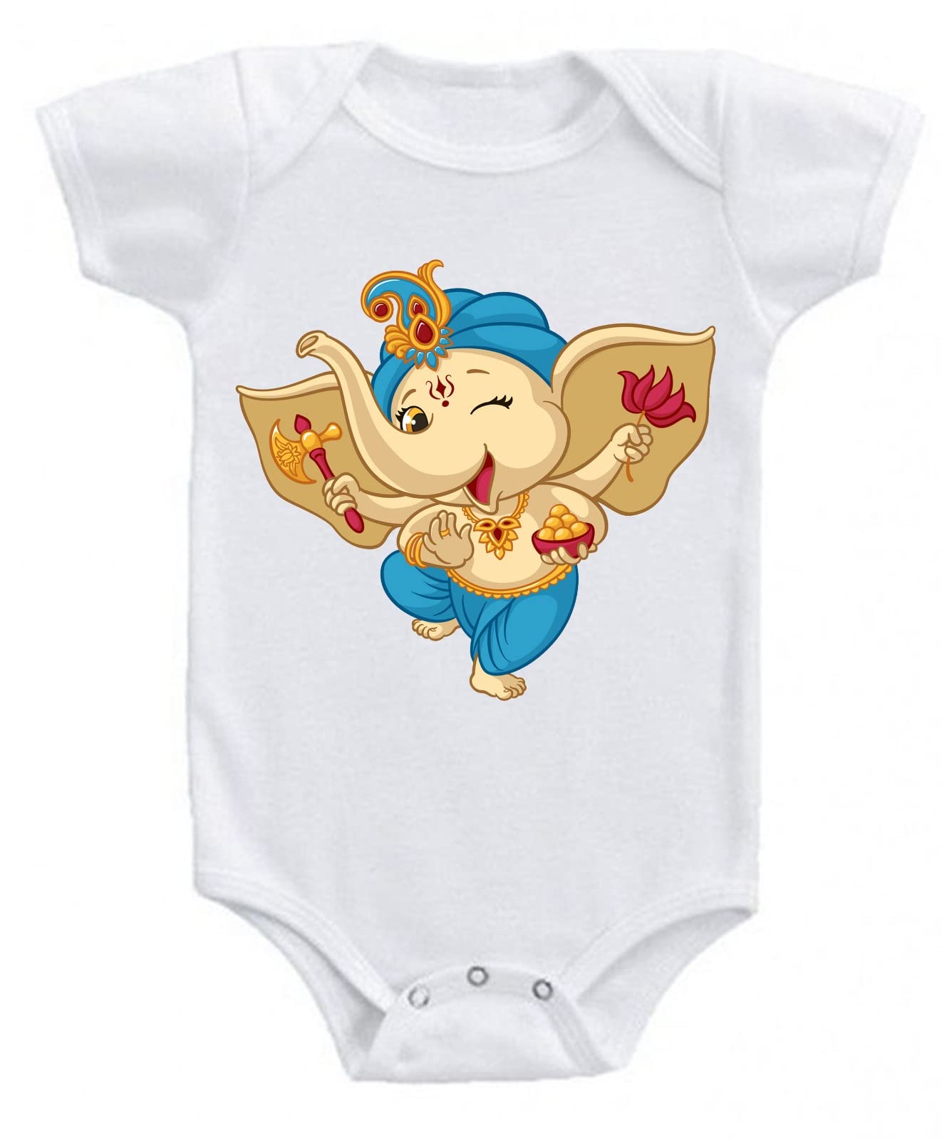 American Apple Shivratri Romper Dress Baby Sleep Suit for Baby Boys & Baby Girls Shiv ji Printed Shivaratri Theme Gift Rompers