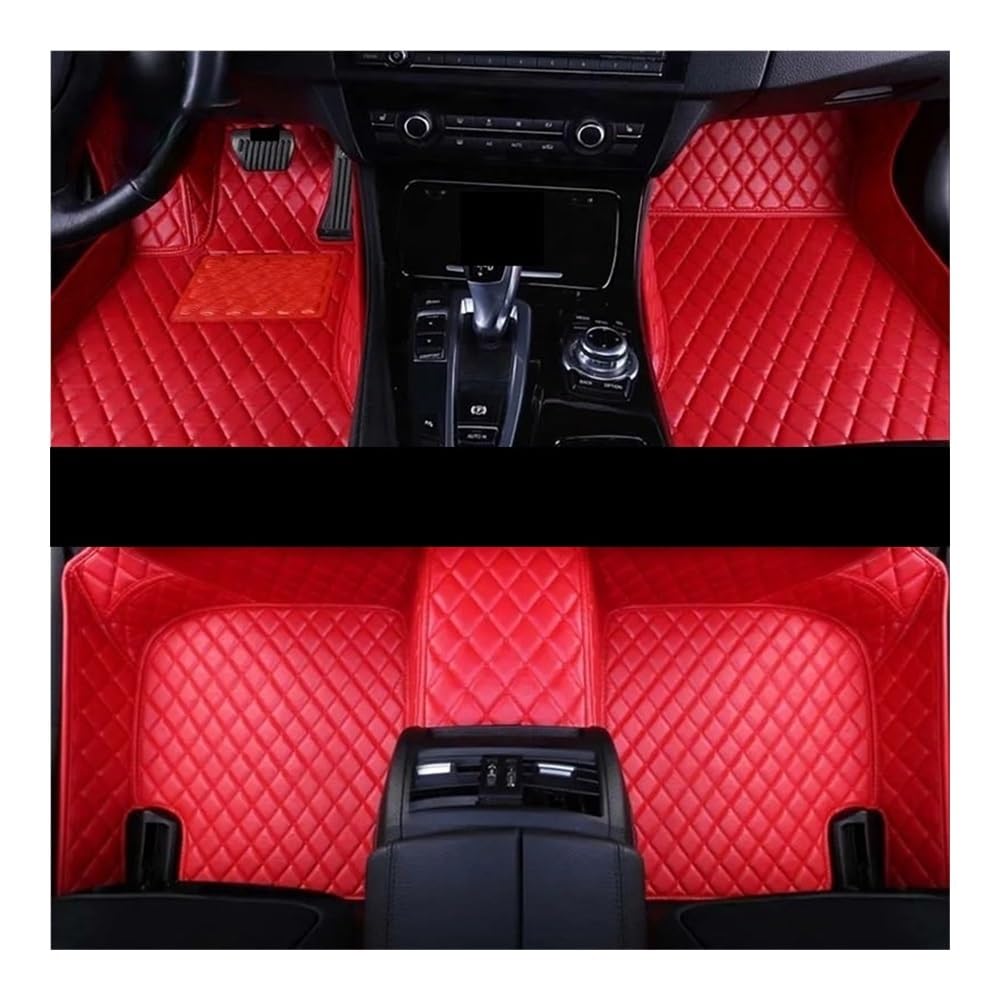 Generico Set tappetini Tappetini per Auto Personalizzati per Tappeti per Palisade Foot Coche Accessorie Accesorios Vehiculos Tappeto tappetti(Red)