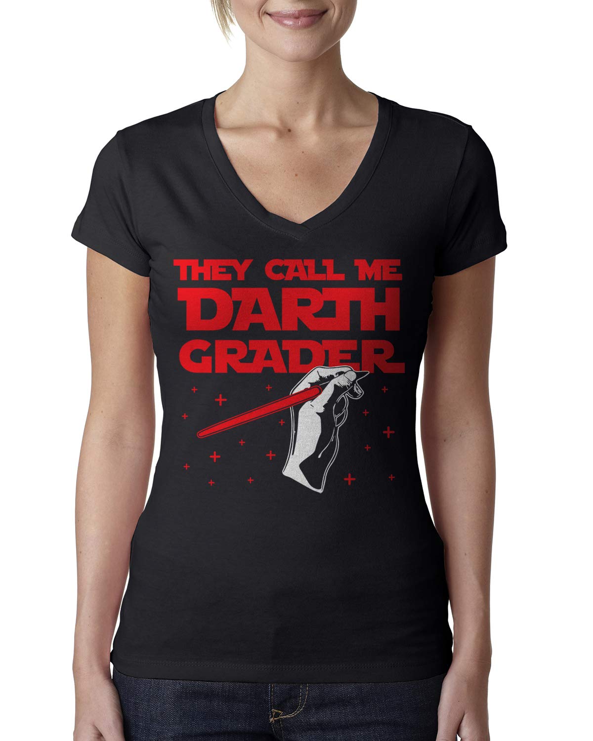 They Call Me Darth Grader Ladies V-Neck T-Shirt
