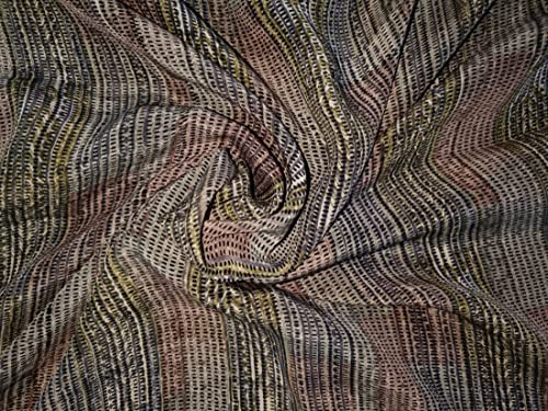 Tissu crêpe pur soie imprimée 21 mm au mètre pour couture de vêtement luxe