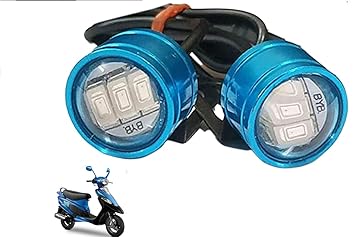 Blue colour 6 Led Strobe Light for Bike | Warning Emergency Police Light | Motorcycle Strobe Light | Compatible with TVS Scooty PEP Plus