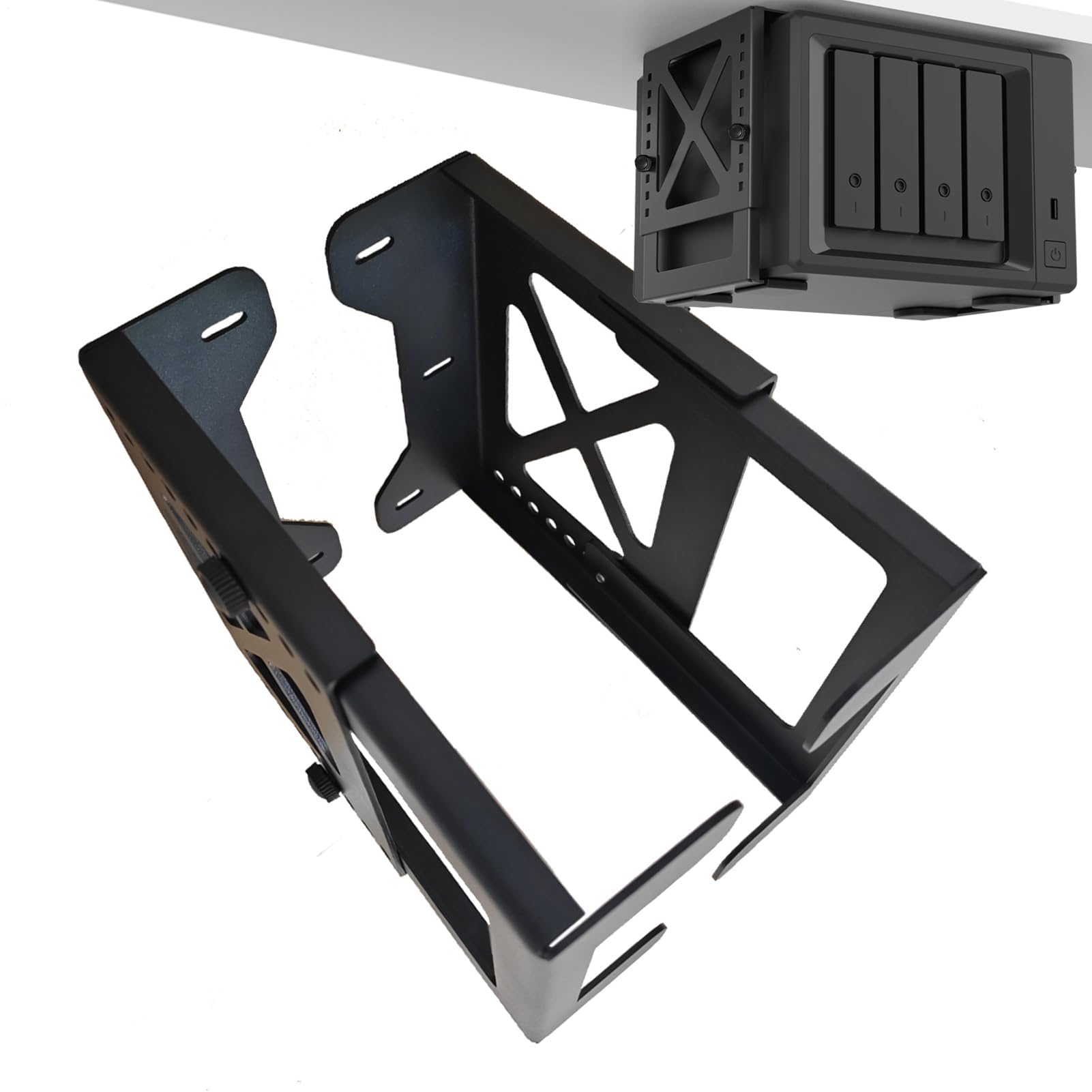 Soporte Para Cutadora Bajo Escritorio | Soporte Aadjustable para Portátil | Montaje Ahorrador de Espacio para Hogar Dormitorio Estudio Oficina Doméstica Áreas Reducidas